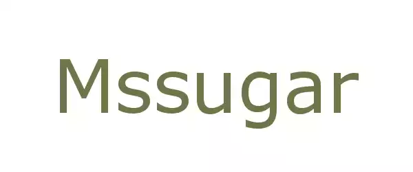 Producent Mssugar