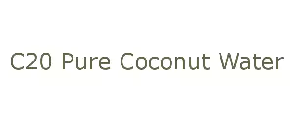 Producent C20 Pure Coconut Water