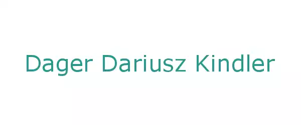 Producent Dager Dariusz Kindler