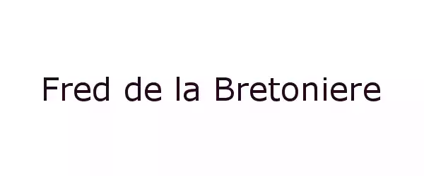 Producent Fred de la Bretoniere
