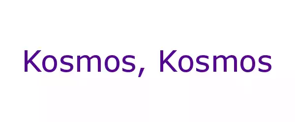 Producent Kosmos, Kosmos