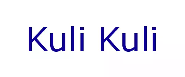 Producent Kuli Kuli