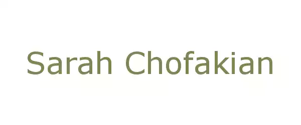 Producent Sarah Chofakian