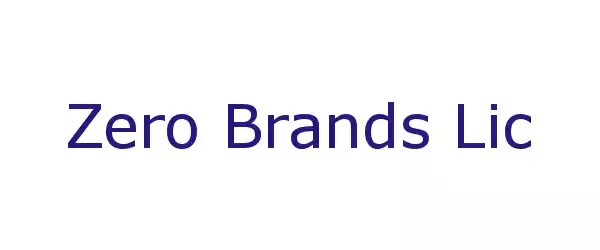 Producent Zero Brands Lic